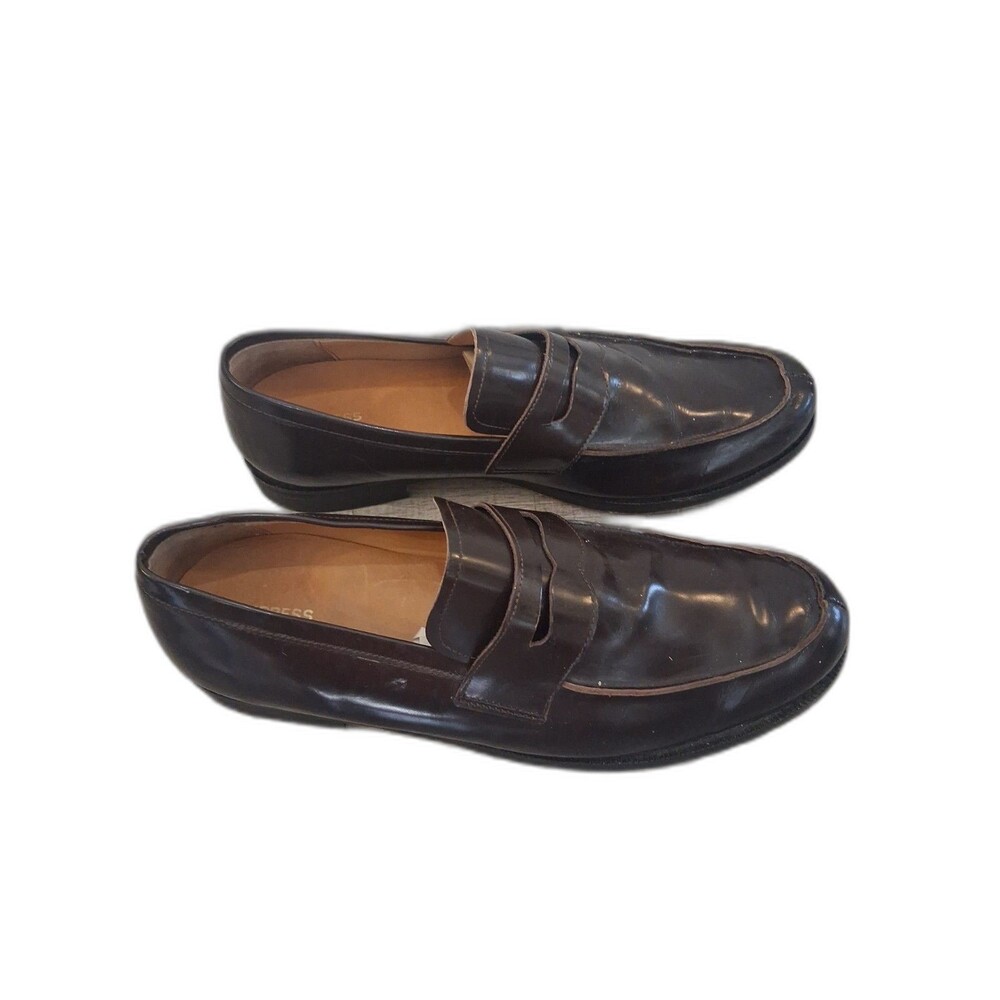Express Men's Penny Loafers Brown Slip On Dress Shoes Casual Comfort Size 12